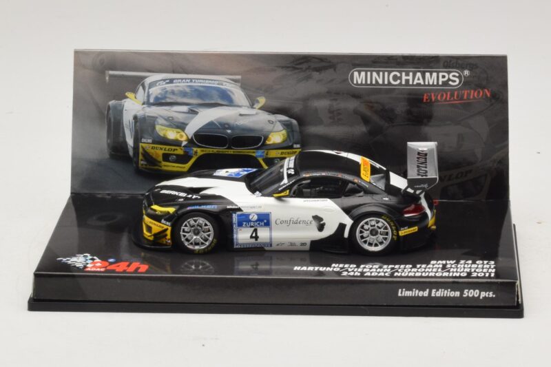 BMW Z4 GT3 Need for Speed Team #4 Hartung / Viebahn 24 Hours of Nürburgring 2011 Minichamps 1:43 BMW Z4 GT3 Need for Speed Team #4 Hartung / Viebahn 24 Hours of Nürburgring 2011 Minichamps 1:43 437112904 Metall