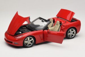 Chevrolet Corvette C6 Kabriolett Punane AUTOart 1:18 71221 Metall - pilt 2/8