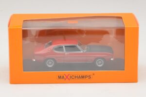 Ford Capri I Punane Musta Kapotiga Maxichamps 1:43 940085801 Metall - pilt 4/4