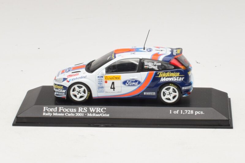 Ford Focus RS WRC #4 C. McRae / N. Grist Rally Monte Carlo 2001 Minichamps 1:43 430018904 Metall