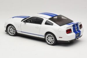 Ford Shelby Cobra GT500 Concept Valge Sinise Triibuga AUTOart 1:18 73052 Metall - pilt 7/8