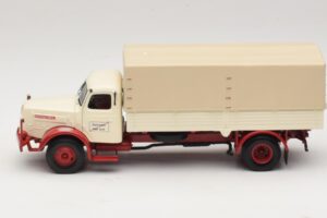 Henschel HS 140 Platvormveok Valge Punane Minichamps 1:43 439171020 Metall - pilt 3/6