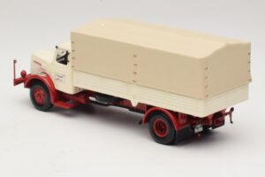 Henschel HS 140 Platvormveok Valge Punane Minichamps 1:43 439171020 Metall - pilt 5/6