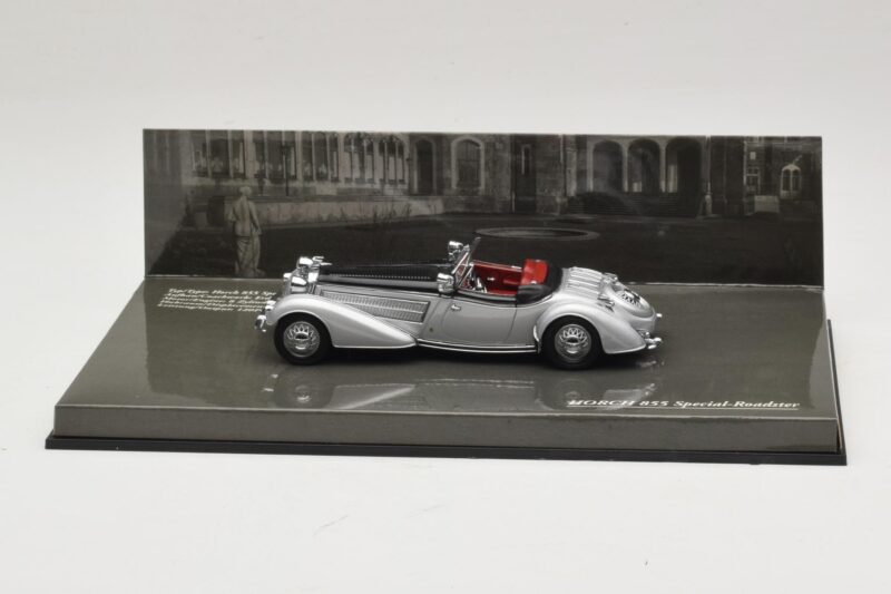 Horch 855 Special Roadster Hõbedane Must Minichamps 1:43 436014204 Metall