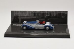 Horch 855 Special Roadster Hõbedane Sinine Minichamps 1:43 436014202 Metall