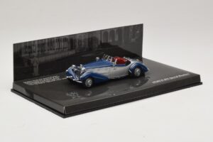 Horch 855 Special Roadster Hõbedane Sinine Minichamps 1:43 436014202 Metall - pilt 2/5