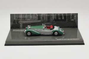 Horch 855 Special Roadster Hõbedane Roheline Minichamps 1:43 436014205 Metall