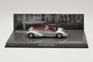 Horch 855 Spezial Roadster Hõbedane Punane Minichamps 1:43 436014206 Metall