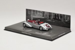 Horch 855 Spezial Roadster Hõbedane Punane Minichamps 1:43 436014206 Metall - pilt 3/5