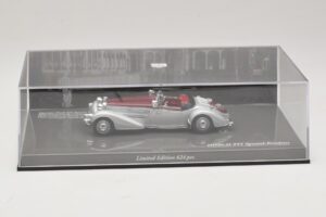 Horch 855 Spezial Roadster Hõbedane Punane Minichamps 1:43 436014206 Metall - pilt 5/5