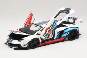 Lamborghini Aventador LB Works Martini Livery AUTOart 1:18 79185 Komposiit - pilt 2/8
