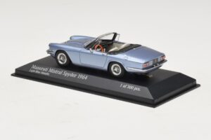Maserati Mistral Spyder Light Blue Metallic Minichamps 1:43 437123432 Metall - pilt 3/4