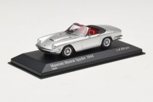 Maserati Mistral Spyder Hõbedane Minichamps 1:43 437123431 Metall - pilt 2/4