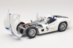 Maserati Tipo 61 #5 S. Moss / D. Gurney Camoradi ADAC 1000km Nurburgring Winner 1960 Minichamps 1:18 100601205 Metall - pilt 2/8
