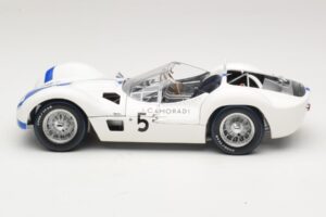 Maserati Tipo 61 #5 S. Moss / D. Gurney Camoradi ADAC 1000km Nurburgring Winner 1960 Minichamps 1:18 100601205 Metall - pilt 4/8