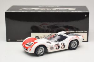 Maserati Tipo 61 #53 B. Krause Los Angeles Times Grand Prix Winner 1960 Minichamps 1:18 100601253 Metall - pilt 8/8