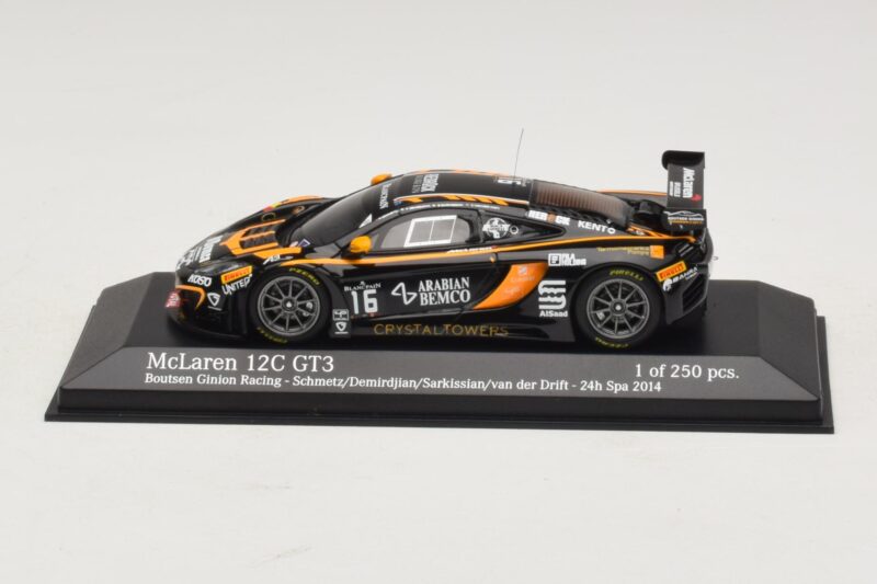 McLaren MP4-12C GT3 #16 Boutsen Racing Schmetz / Demirdjian 24 Hours of Spa 2014 Minichamps 1:43 McLaren MP4-12C GT3 #16 Boutsen Racing Schmetz / Demirdjian 24 Hours of Spa 2014 Minichamps 1:43 437141316 Metall