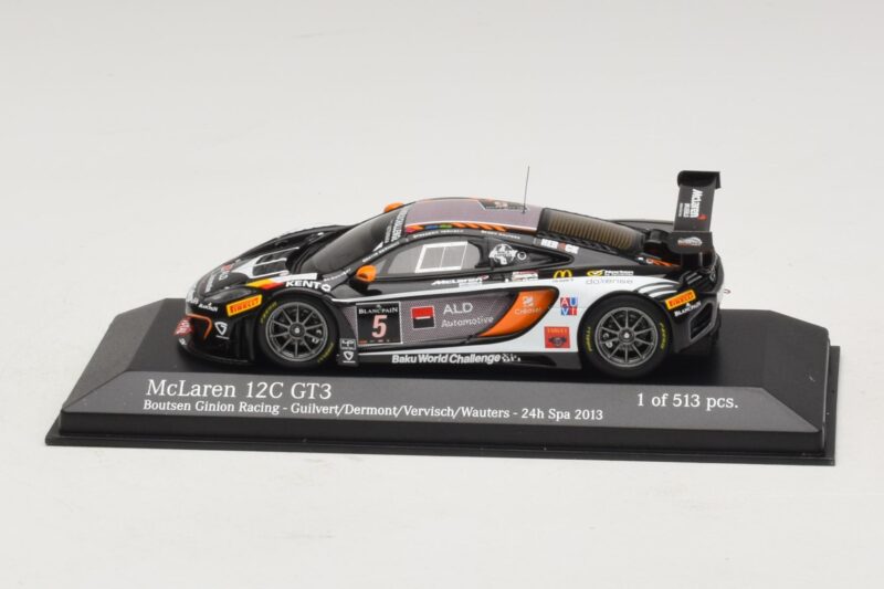 McLaren MP4-12C GT3 #5 Boutsen Racing Guilvert / Dermont 24 Hours of Spa 2013 Minichamps 1:43 McLaren MP4-12C GT3 #5 Boutsen Racing Guilvert / Dermont 24 Hours of Spa 2013 Minichamps 1:43 437131305 Metall