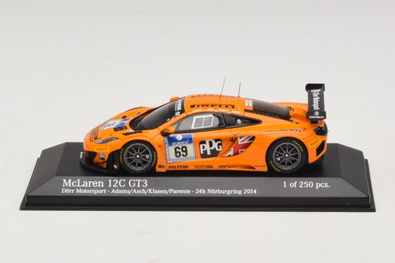 McLaren MP4-12C GT3 #69 Dorr Motorsport Adams / S. Asch 24 Hours of Nurburgring 2014 Minichamps 1:43 437141369 Metall