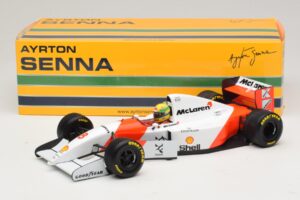 McLaren MP4/8 Ford #8 A. Senna Winner European GP 1993 Minichamps 1:18 540931818 Metall - pilt 2/7