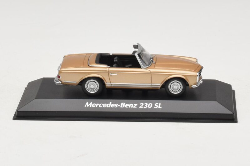 Mercedes 230 SL W113 Kuldne Metallik Maxichamps 1:43 Mercedes 230 SL W113 Kuldne Metallik Maxichamps 1:43 940032230 Metall