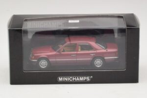 Mercedes 230E W124 Punane Metallik Minichamps 1:43 400037001 Metall - pilt 4/4