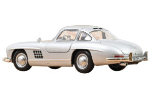 Mercedes 300 SL W198 Gullwing Hõbe Norev 1:18 183857 Metall - pilt 3/5