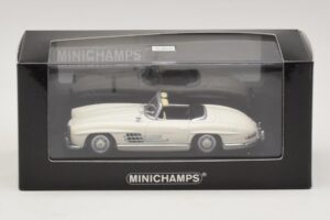 Mercedes 300 SL W198 Roadster Valge Minichamps 1:43 400039034 Metall - pilt 4/4