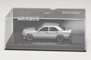 Mercedes Brabus 3.6S 190E W201 Hõbedane Minichamps 1:43 437032604 Metall - pilt 4/5