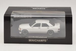 Mercedes Brabus 3.6S 190E W201 Valge Minichamps 1:43 437032602 Metall - pilt 5/5