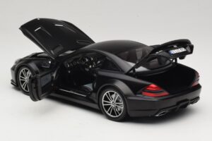 Mercedes SL65 AMG R230 Black Series Matt Black Minichamps 1:18 100038121 Metall - pilt 5/8
