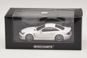 Mercedes SL65 AMG R230 Black Series Matt Valge Minichamps 1:43 400038222 Metall - pilt 4/4
