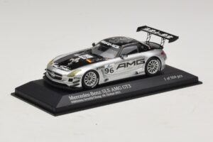 Mercedes SLS AMG GT3 #96 M. Hakkinen / R. Arnold 6 Hours of Zhuhai 2011 Minichamps 1:43 410113296 Metall - pilt 2/4
