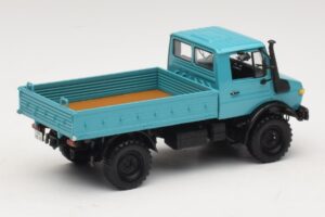 Mercedes Unimog 1300 L Platvormiga Veoauto Sinine Minichamps 1:43 439033020 Metall - pilt 2/6