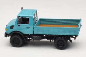Mercedes Unimog 1300 L Platvormiga Veoauto Sinine Minichamps 1:43 439033020 Metall - pilt 3/6