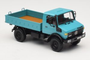 Mercedes Unimog 1300 L Platvormiga Veoauto Sinine Minichamps 1:43 439033020 Metall - pilt 4/6