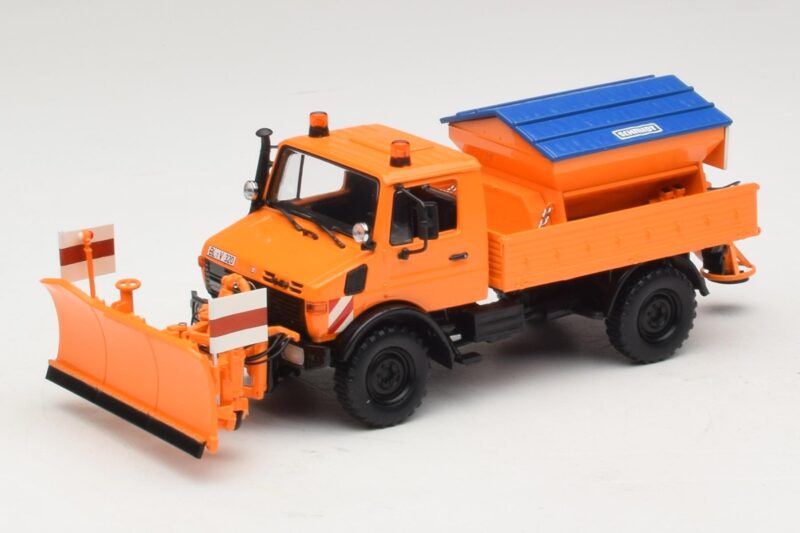 Mercedes Unimog 1300 L Lumesahk Oranž Minichamps 1:43 439033060 Metall