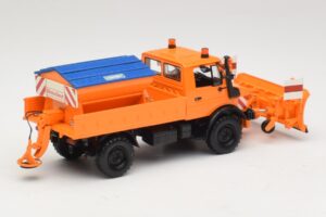 Mercedes Unimog 1300 L Lumesahk Oranž Minichamps 1:43 439033060 Metall - pilt 2/6