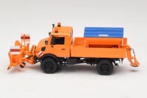 Mercedes Unimog 1300 L Lumesahk Oranž Minichamps 1:43 439033060 Metall - pilt 3/6