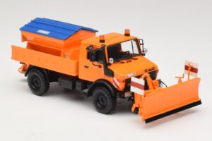 Mercedes Unimog 1300 L Lumesahk Oranž Minichamps 1:43 439033060 Metall - pilt 4/6