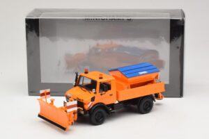 Mercedes Unimog 1300 L Lumesahk Oranž Minichamps 1:43 439033060 Metall - pilt 6/6
