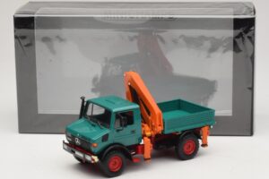 Mercedes Unimog 1300 L Kallur Laadimiskraanaga Minichamps 1:43 439033000 Metall - pilt 6/6