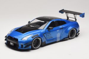 Nissan GT-R R35 Liberty Walk Work T2 Sinine Metallik Solido 1:18 S1805801 Metall