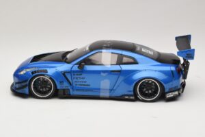 Nissan GT-R R35 Liberty Walk Work T2 Sinine Metallik Solido 1:18 S1805801 Metall - pilt 3/6