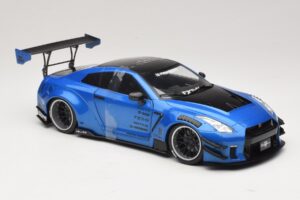 Nissan GT-R R35 Liberty Walk Work T2 Sinine Metallik Solido 1:18 S1805801 Metall - pilt 4/6