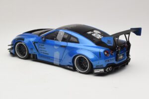 Nissan GT-R R35 Liberty Walk Work T2 Sinine Metallik Solido 1:18 S1805801 Metall - pilt 5/6
