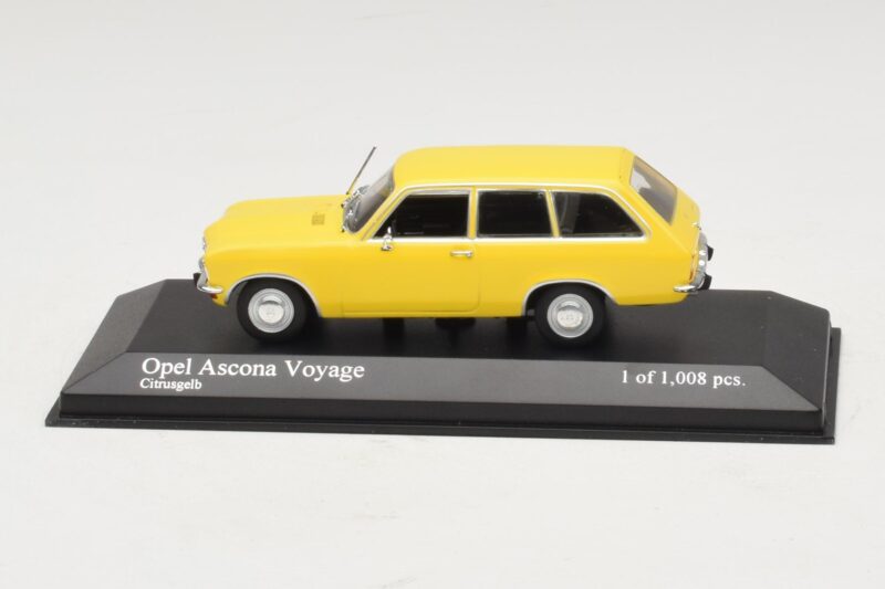 Opel Ascona A Voyage Kollane Minichamps 1:43 Opel Ascona A Voyage Kollane Minichamps 1:43 400045811 Metall