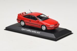 Opel Calibra Turbo 4x4 Punane Maxichamps 1:43 940045721 Metall - pilt 3/4