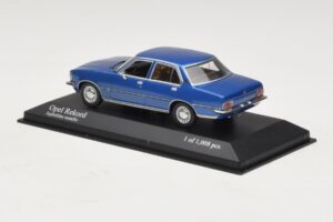 Opel Rekord D Sinine Metallik Minichamps 1:43 400044002 Metall - pilt 3/4