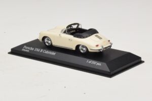 Porsche 356 B Kabriolett Elevandiluu Valge Minichamps 1:43 400064332 Metall - pilt 3/4
